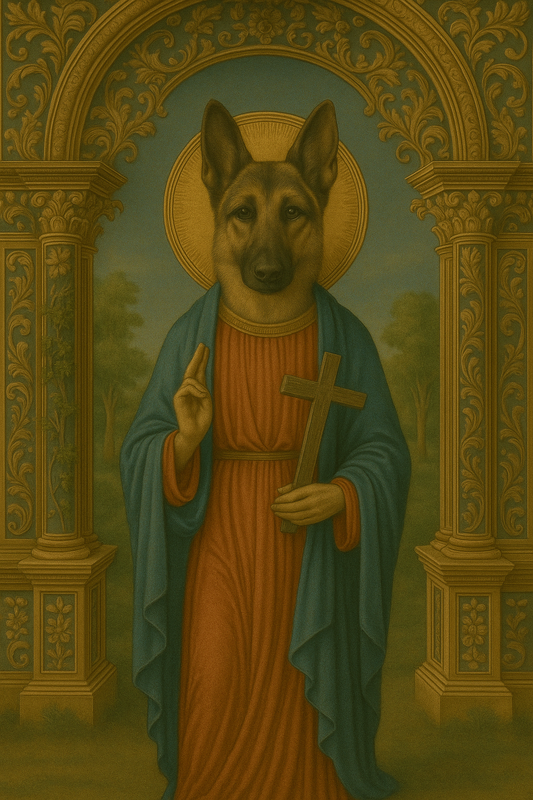 German Shepherd Prayer Candle