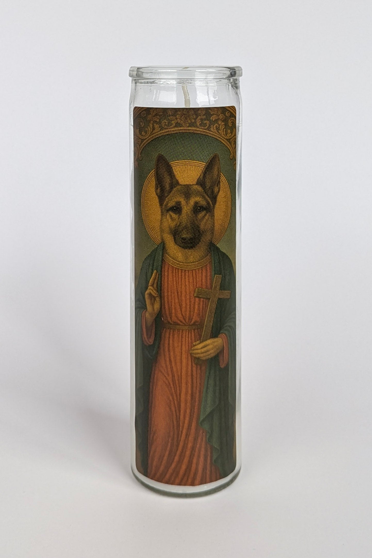 German Shepherd Prayer Candle