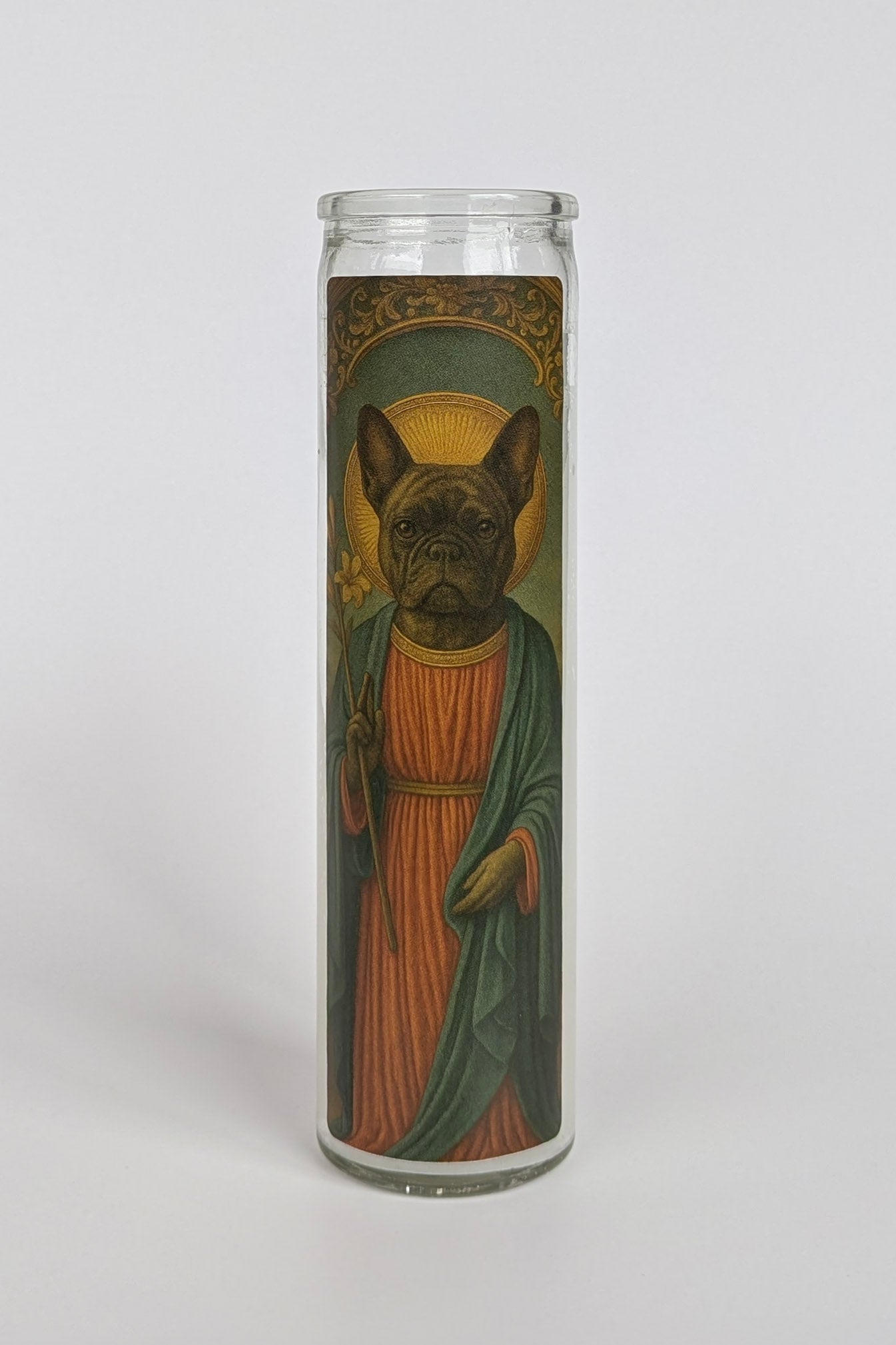 Brindle French Bulldog Prayer Candle