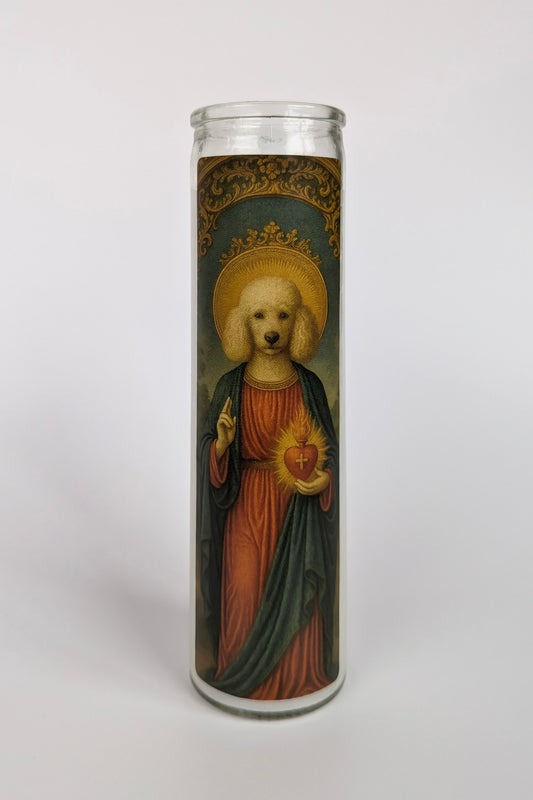 Poodle Saint Prayer Candle 